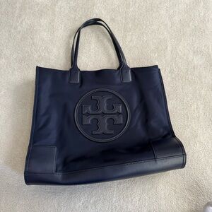 Navy Blue Tory Burch Ella Tote